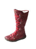 TMA EYES Snake-Embossed Leather and PU Upper Women's Tall Boot