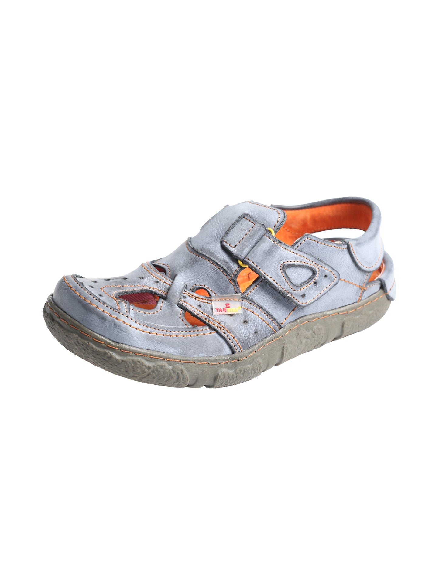 TMA EYES Women's Casual Hook and Loop Breathable Leather Sneaker