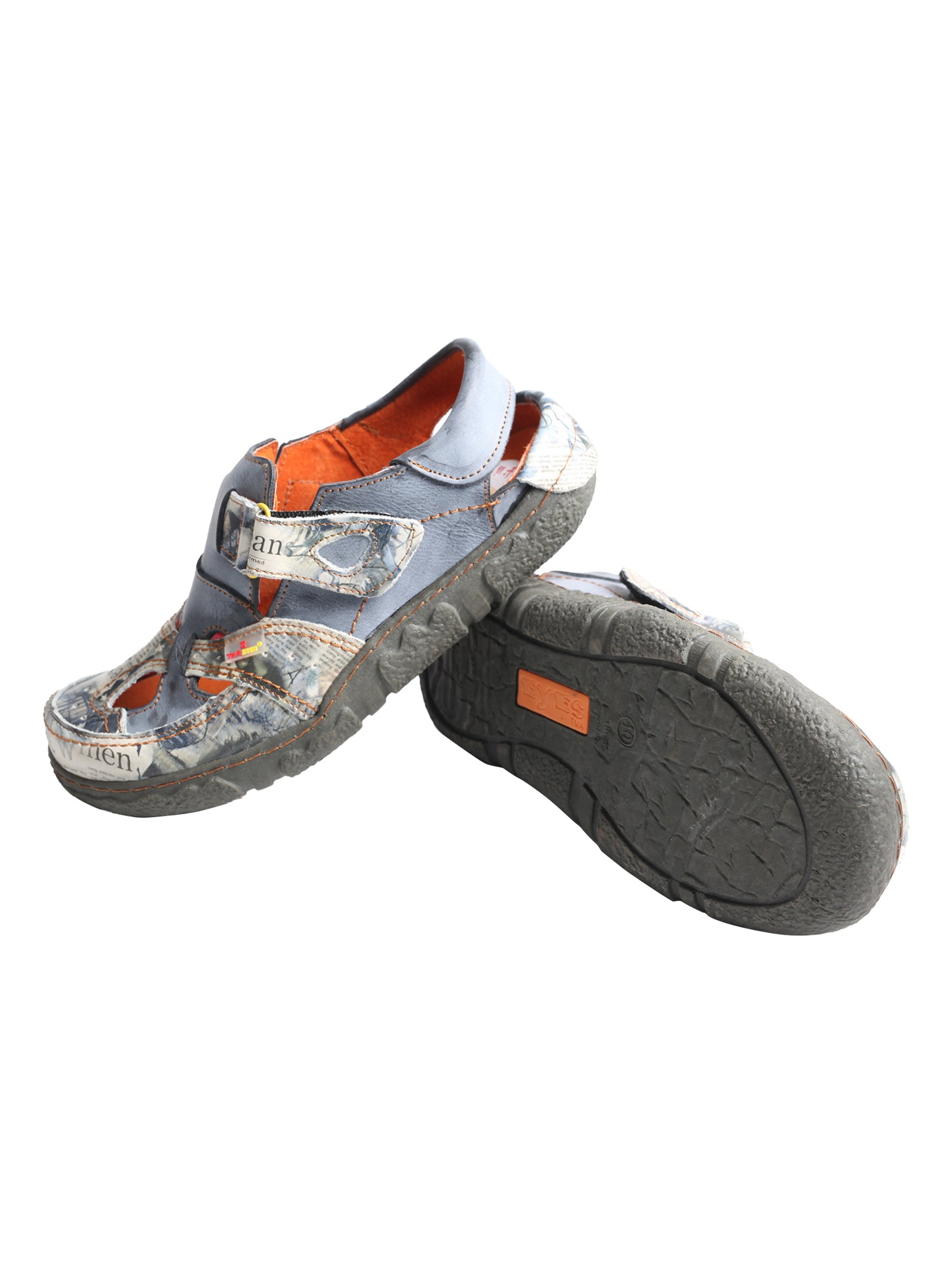 TMA EYES Women's Casual Hook and Loop Breathable Leather Sneaker