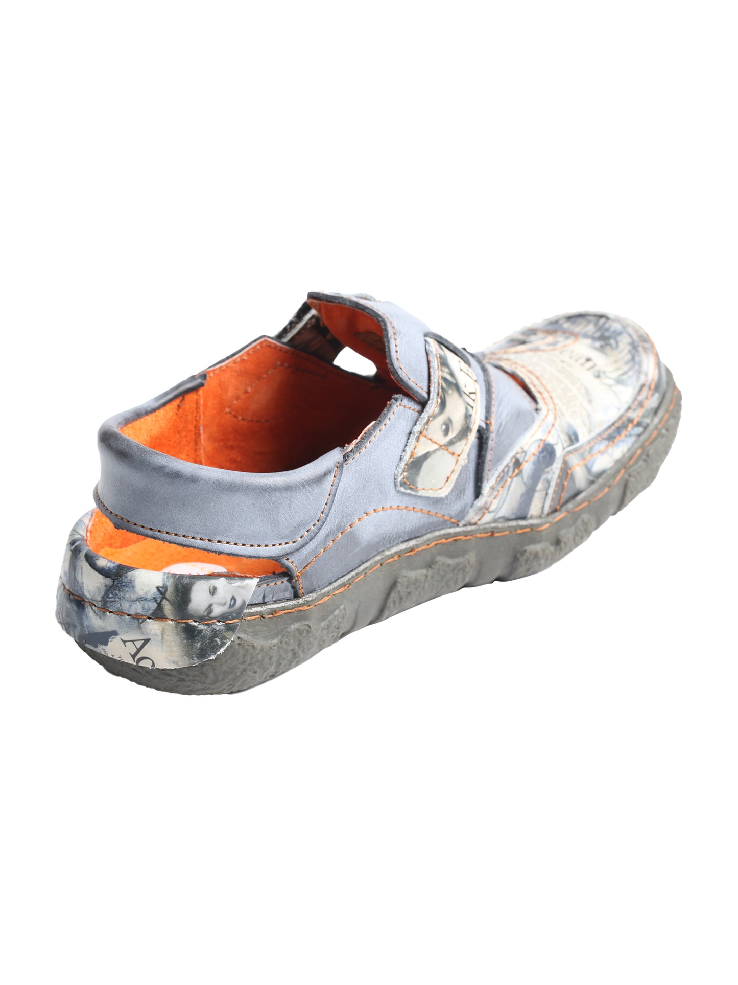 TMA EYES Women's Casual Hook and Loop Breathable Leather Sneaker