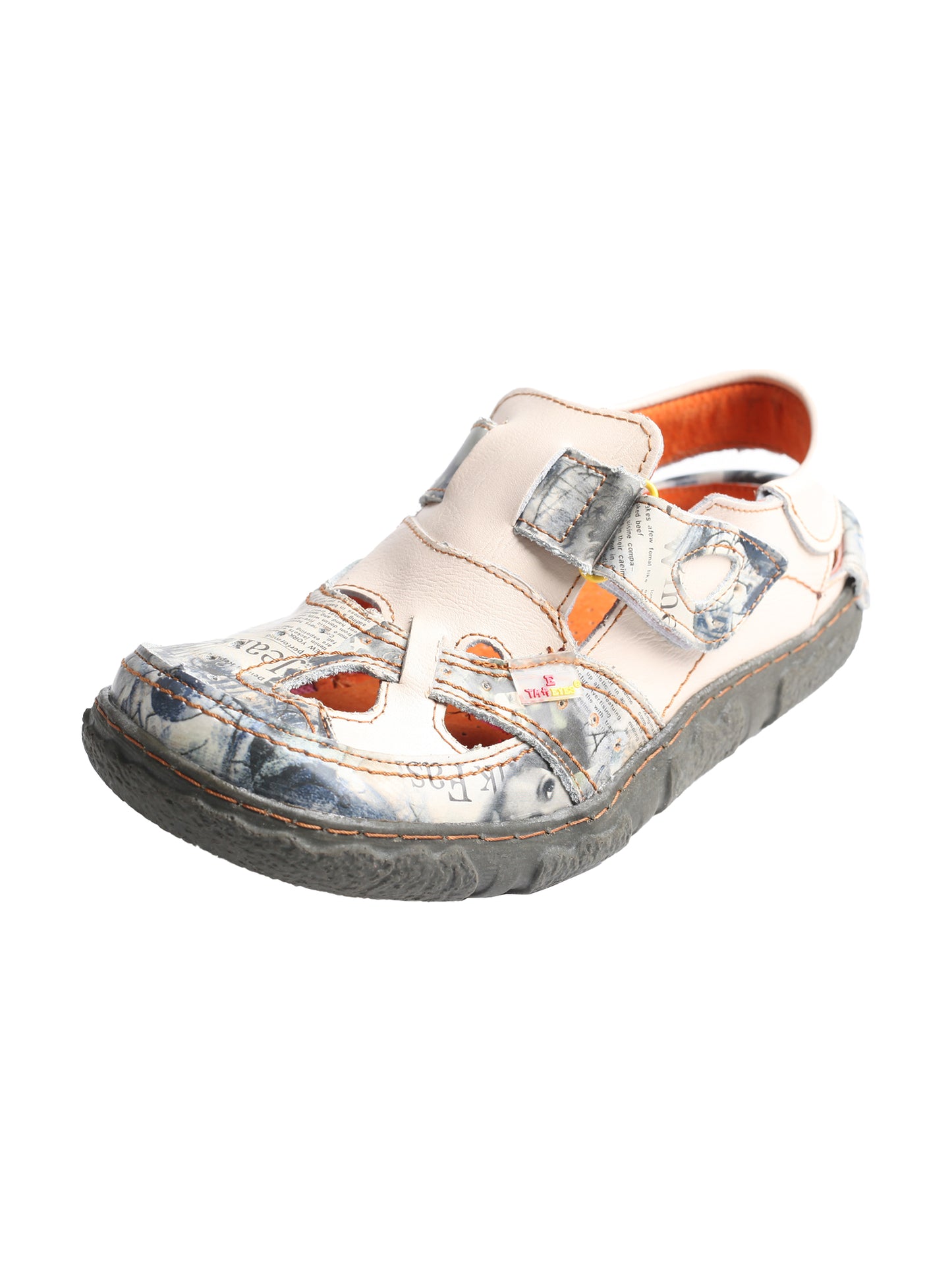 TMA EYES Women's Casual Hook and Loop Breathable Leather Sneaker