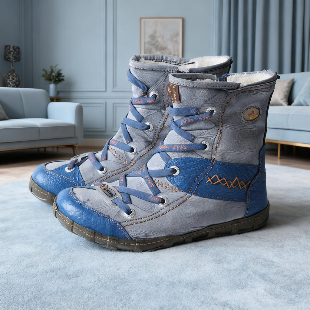 When Outdoor Functionality Meets Retro Texture, This Color-Block Boot Lets You Step Out with a Trendy Attitude in Winter 🧵