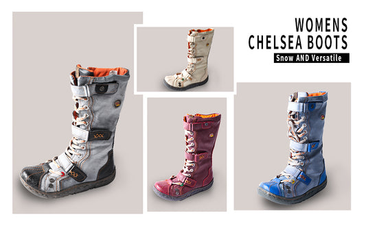 About our products:TMA EYES Strape-Accent Washed PU Leather Flat Women's Boot With Plus Size