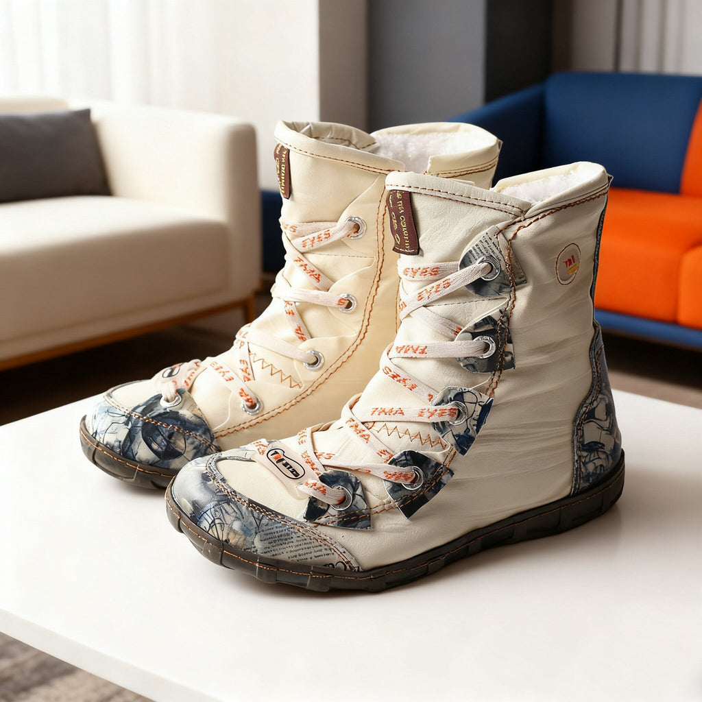 Artistic Fusion Boots: Where Fashion Meets Comfort in Every Stitch 😍