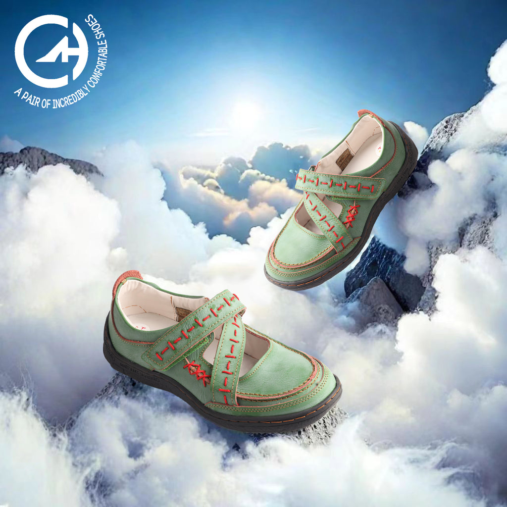 Step into Elegance with TMA EYES Women's Cross-Strap Casual Sneakers