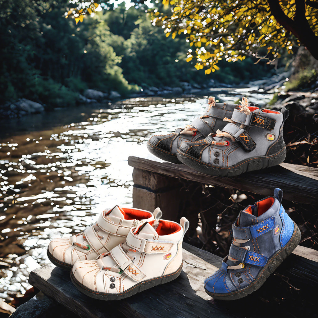 Step into Style with TMA EYES: The Two-Tone PU Leather Women's Ankle Boots