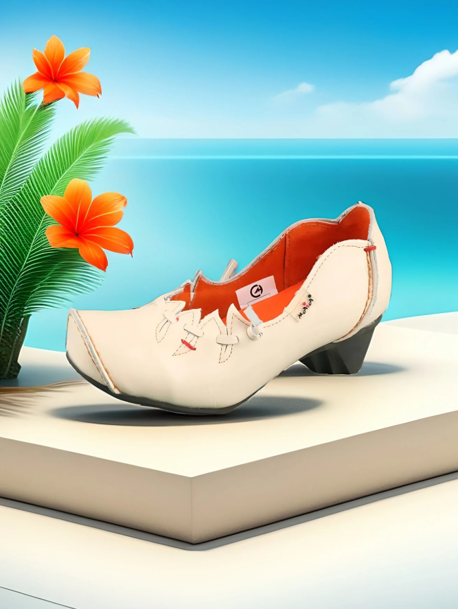 Step Into Summer Whimsy: This Unique Leather Shoe Is a Beach - Ready Dream 👡🌺
