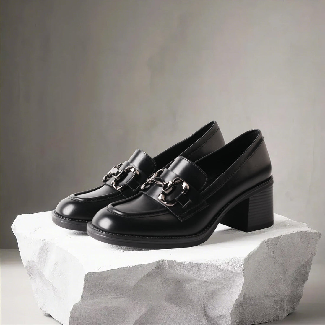 Step Into Style and Comfort with TMA EYES Chunky Heel Loafers
