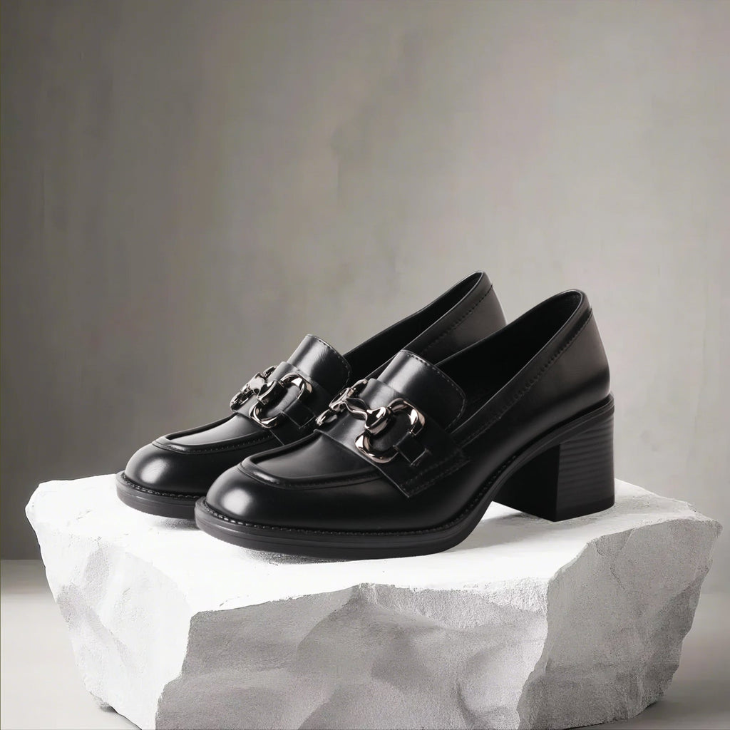Step Into Style and Comfort with TMA EYES Chunky Heel Loafers