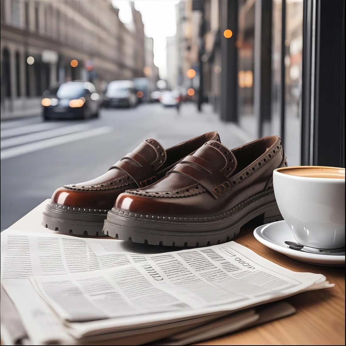 Effortless Style Meets Everyday Comfort: TMA EYES British Style Chunky Platform Loafers