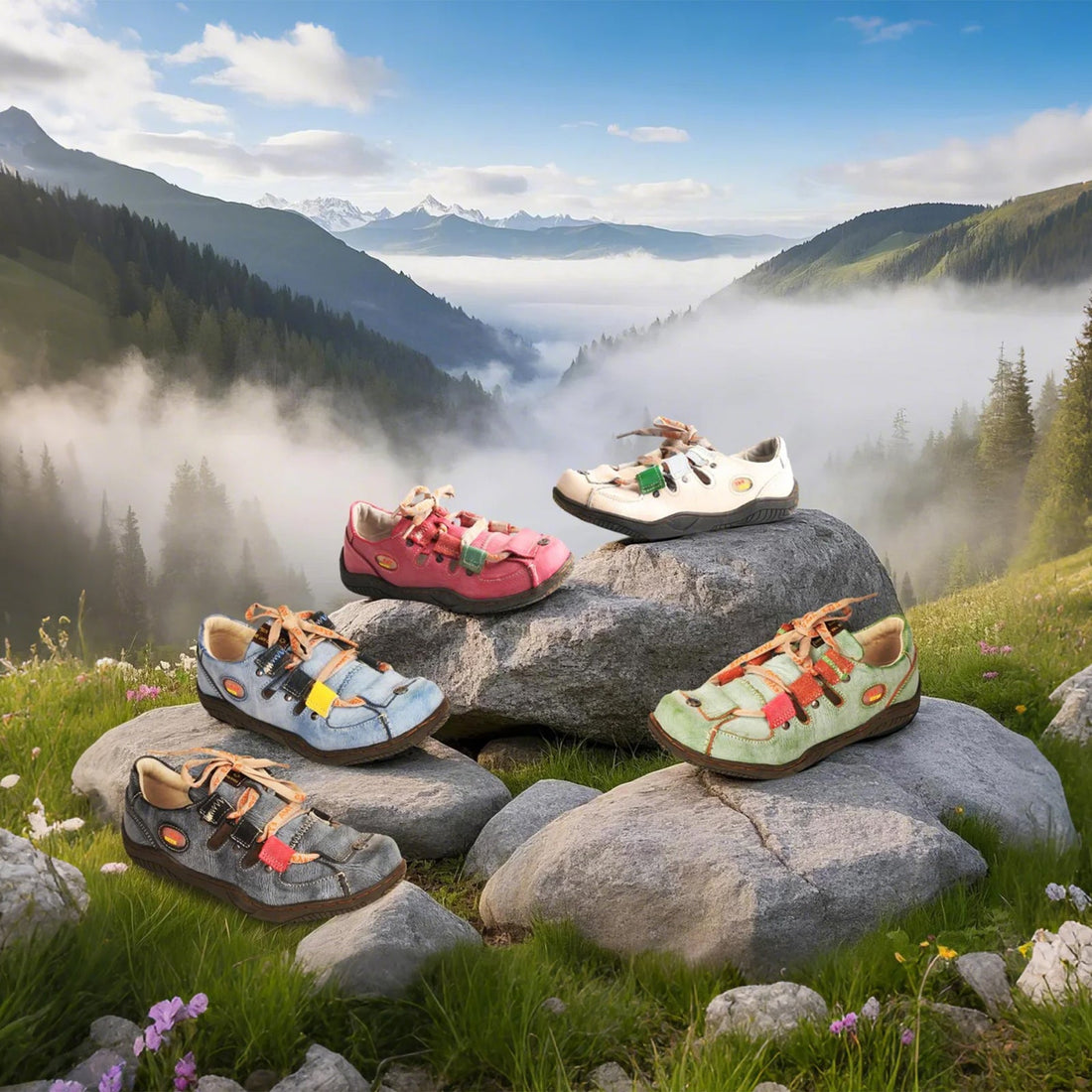 Step into Spring with Style: TMA EYES Women's Patchwork Leather Walking Sandal Shoes