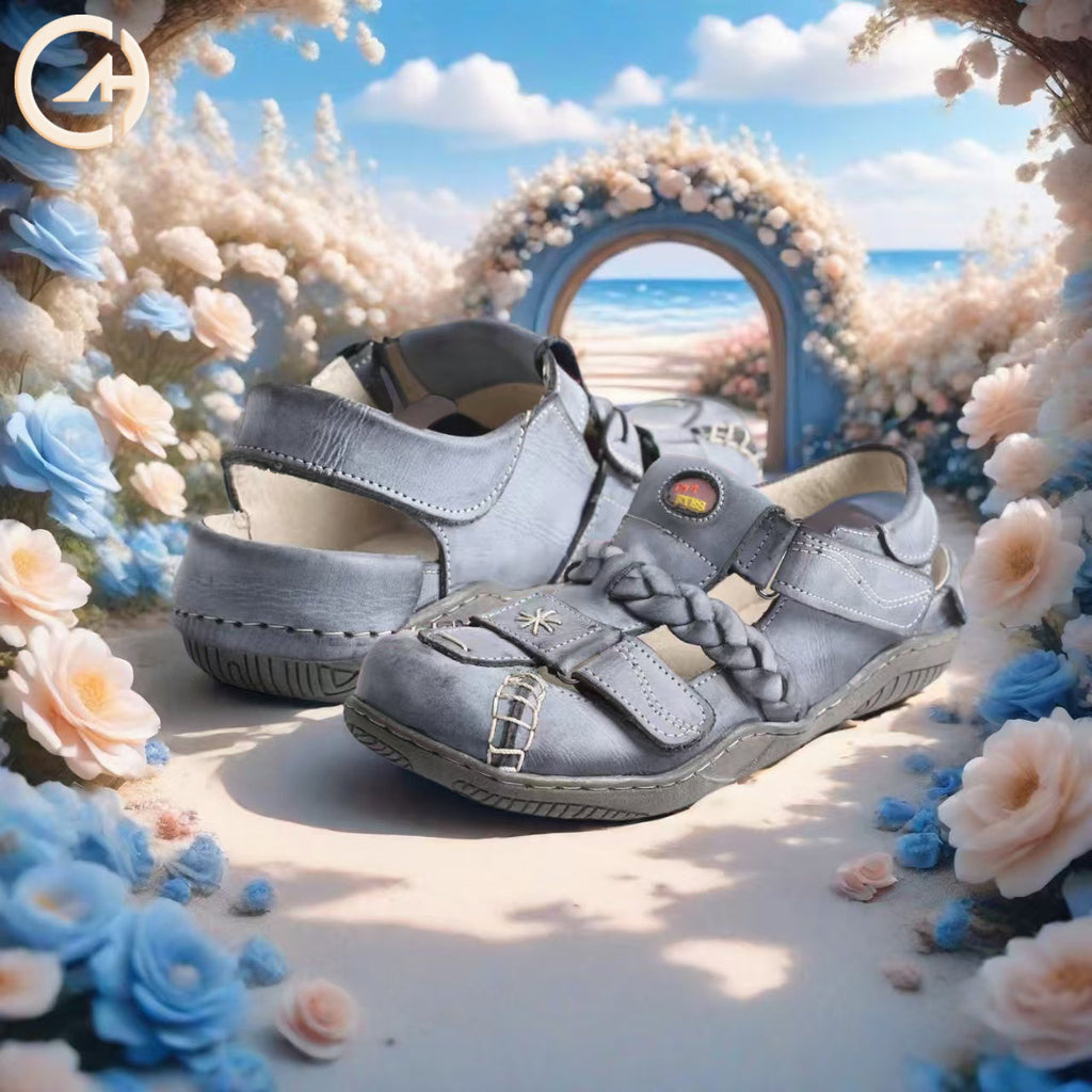 Step Into Style & Comfort with TMA EYES Braided Leather Sandals