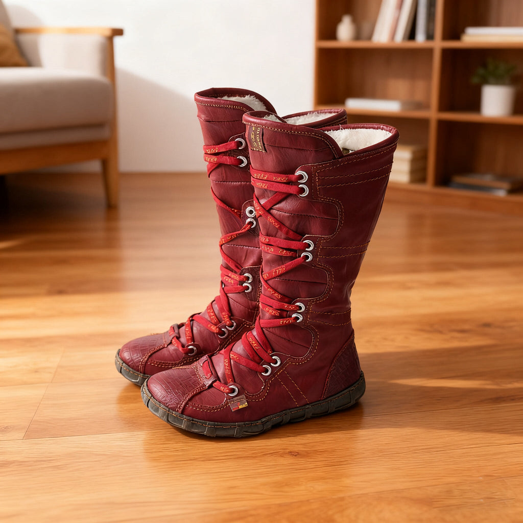 Burgundy Boots: The Winter "Vibe Essential" That Wears Retro Relaxed Style on Your Feet 🧣
