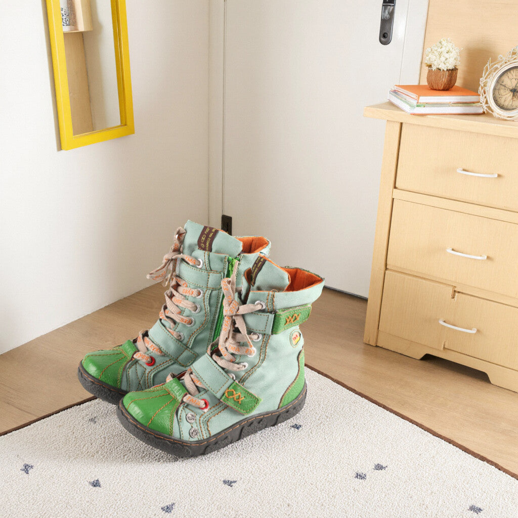 Unique Color - Blocked Boots: A Blend of Style and Comfort