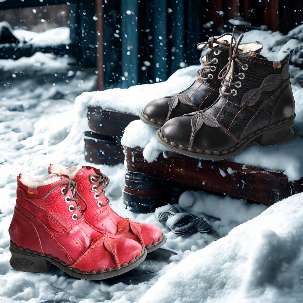 Stay Warm and Stylish This Winter with TMA EYES Faux Fur-Lined Ankle Boots
