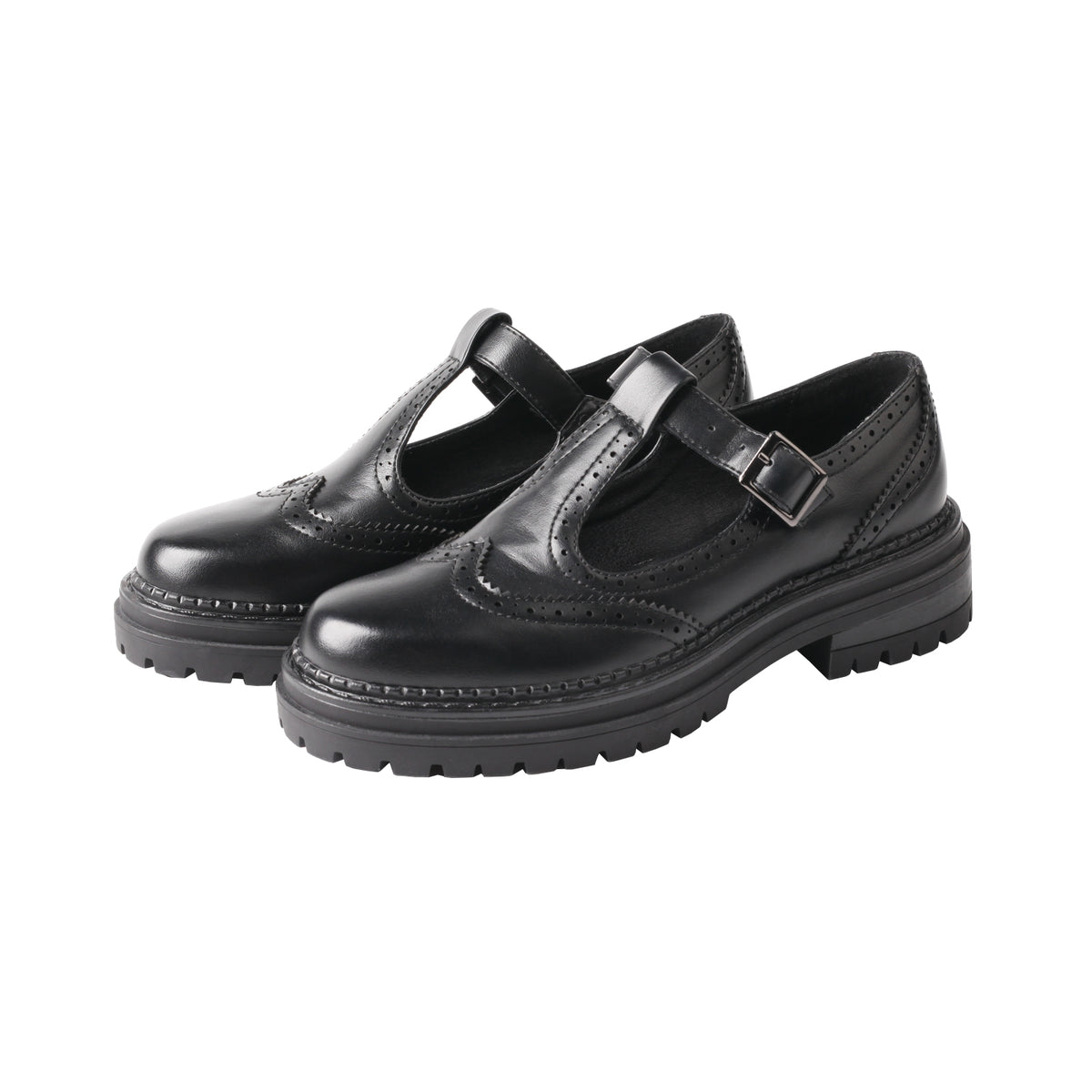 Unveiling the Trendsetter: TMA EYES Chunky Platform T-Strap Hollowed-O