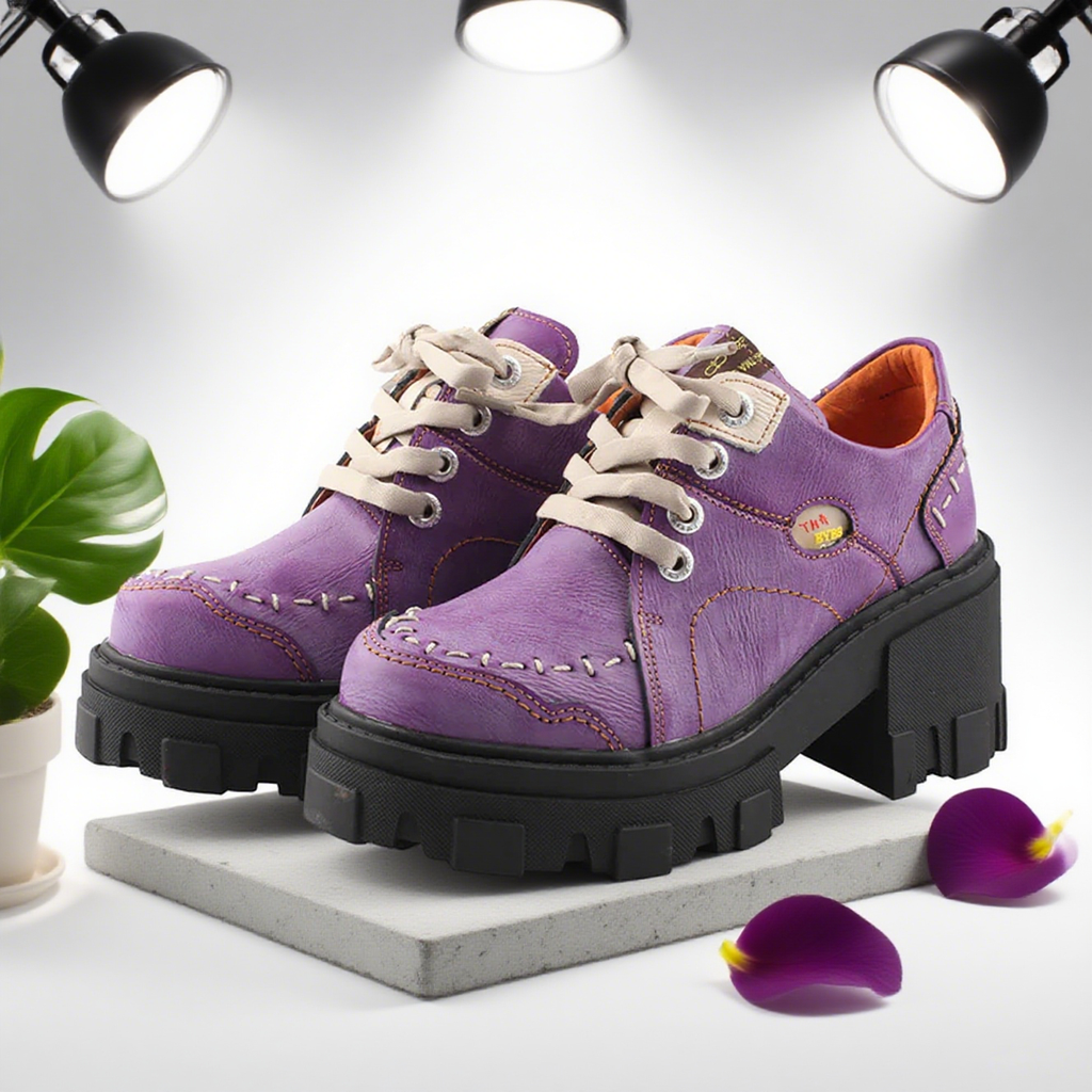 Purple Chunky Heel Shoes: A Bold Fashion Statement 💜