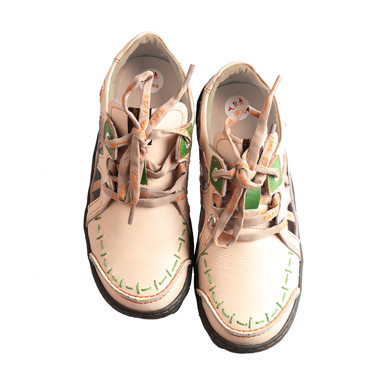 TMA EYES Women's Side Hollow Hand-Stitched Casual Sneakers