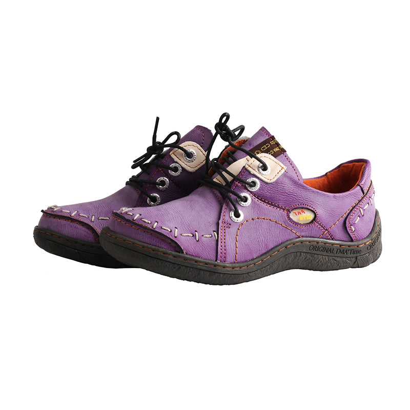 TMA EYES Hand Stitching Leather Women's Sneaker