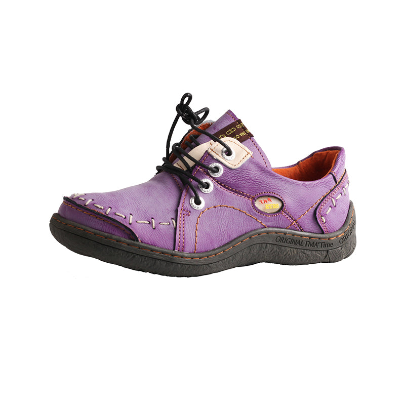 TMA EYES Hand Stitching Leather Women's Sneaker
