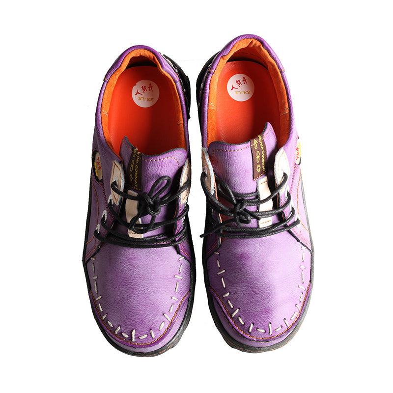 TMA EYES Hand Stitching Leather Women's Sneaker