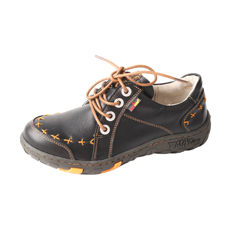 TMA EYES Hand-Stitched Top-Grain Leather Women's Casual Sneakers