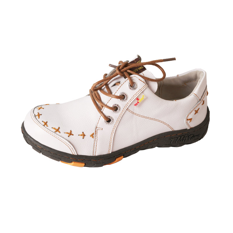 TMA EYES Hand-Stitched Top-Grain Leather Women's Casual Sneakers