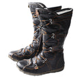 TMA EYES Snake-Embossed Leather and PU Upper Women's Tall Boot
