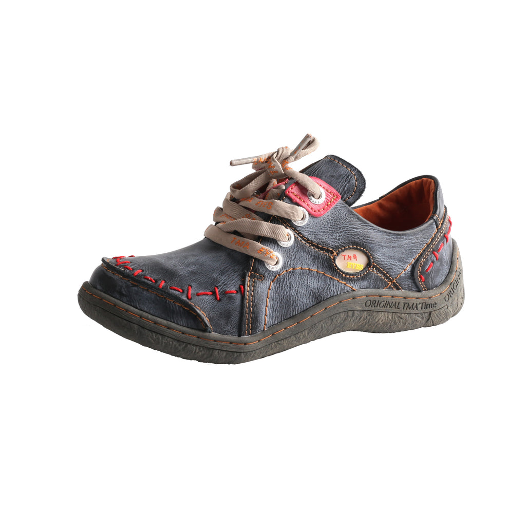 TMA EYES Hand Stitching Leather Women's Sneaker