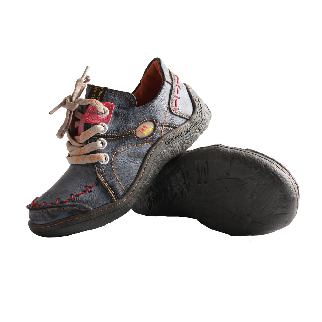 TMA EYES Hand Stitching Leather Women's Sneaker