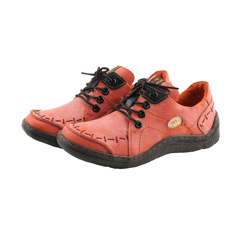 TMA EYES Hand Stitching Leather Women's Sneaker