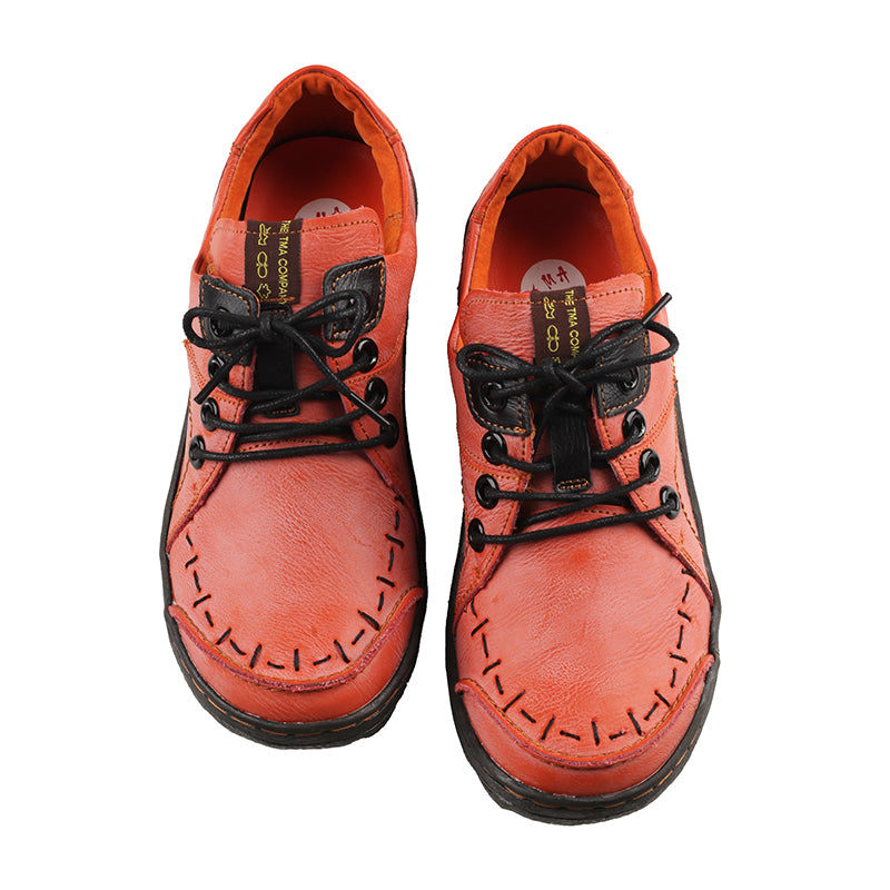 TMA EYES Hand Stitching Leather Women's Sneaker