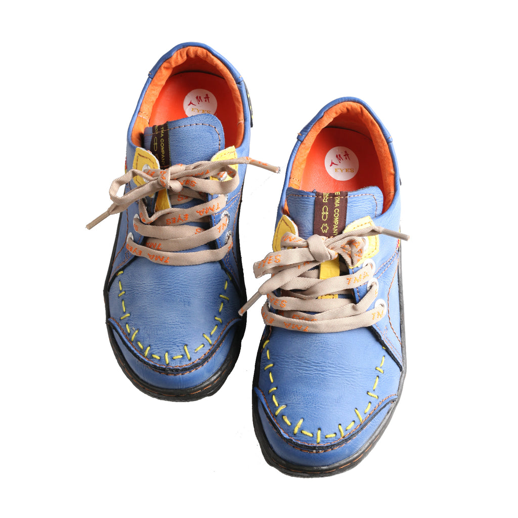 TMA EYES Hand Stitching Leather Women's Sneaker