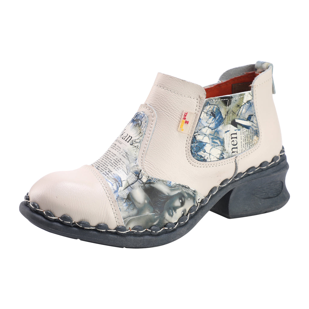 TMA EYES Women's Ankle Booties Shoes Slip on with Zipper for Outdoor