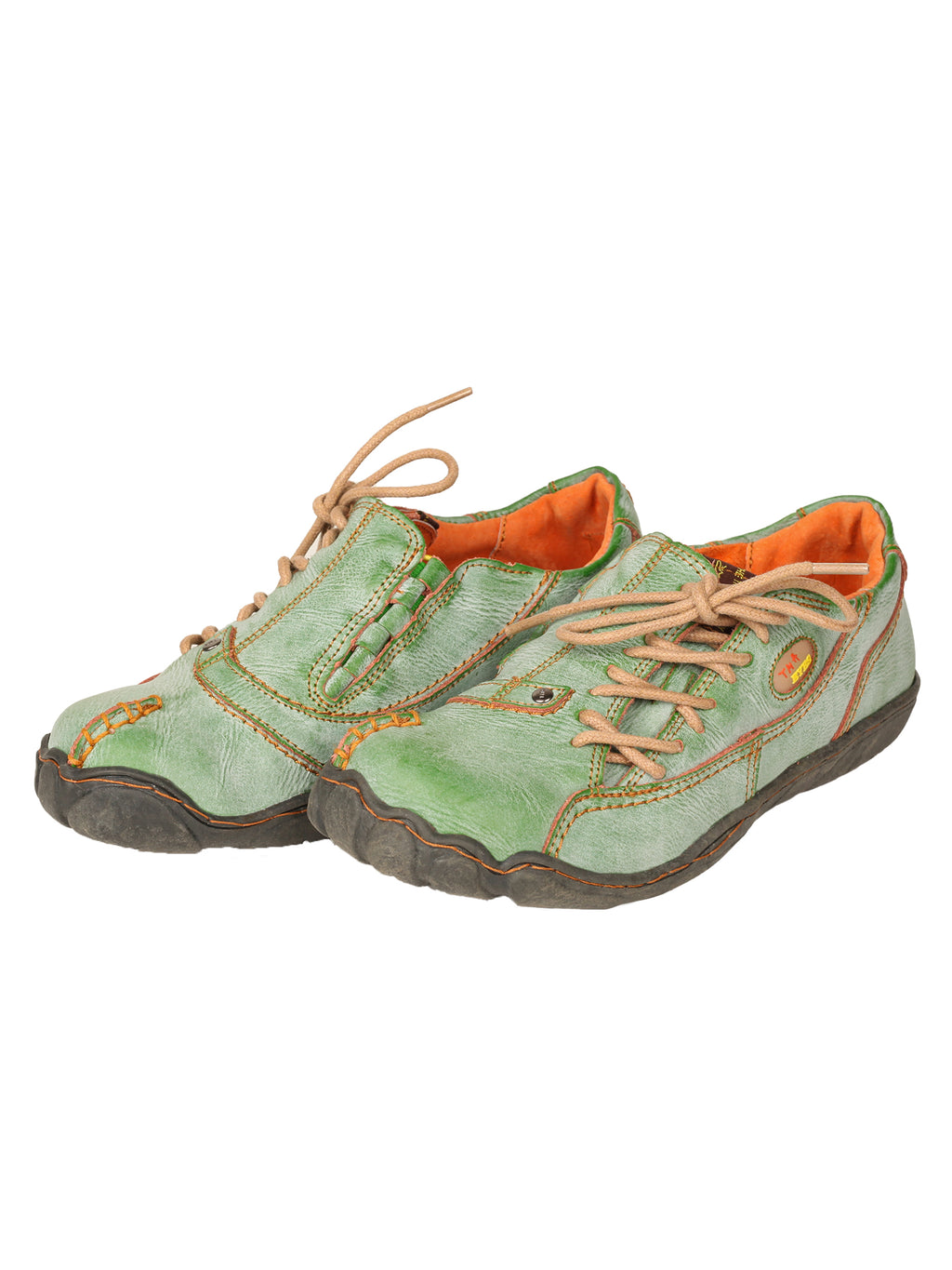 TMA EYES Five Finger Sole Side Lace-up Leather Women Casual Shoes