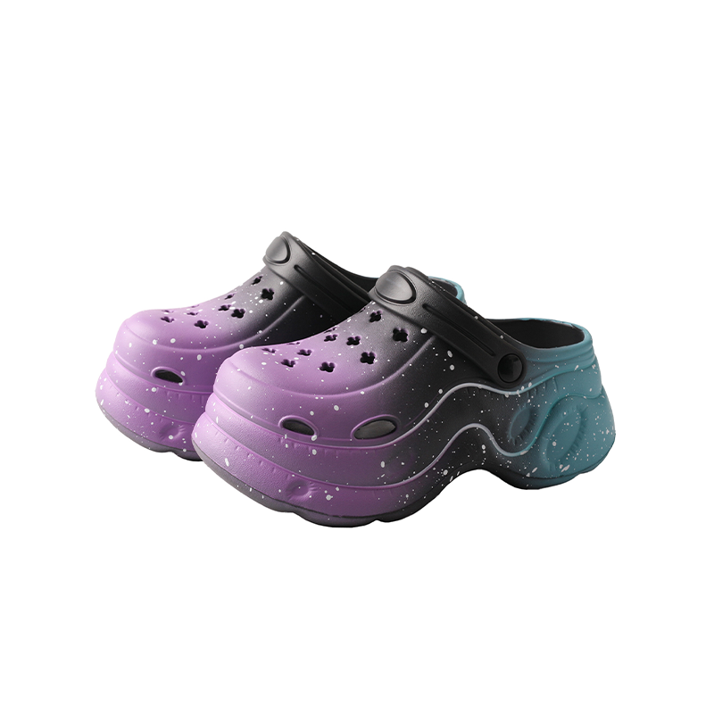 TMA EYES Women's Gradient Color Clogs - Slip-On Platform Graden Clogs with Rotatable Strap Non-Slip & Breathable