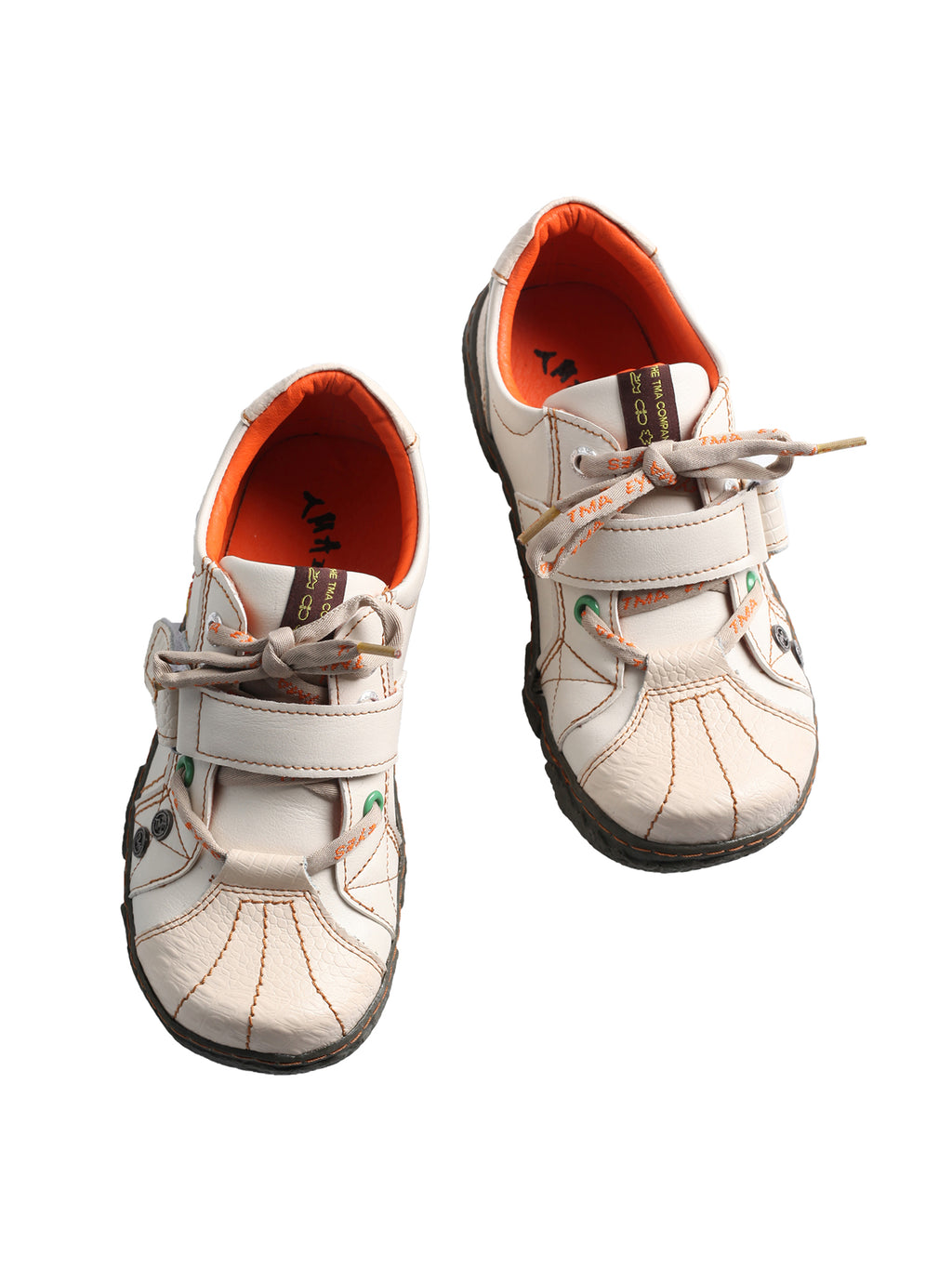 TMA EYES Hand Stitching Leather and Washed PU Leather Flat Women's Shoes with Plus Size