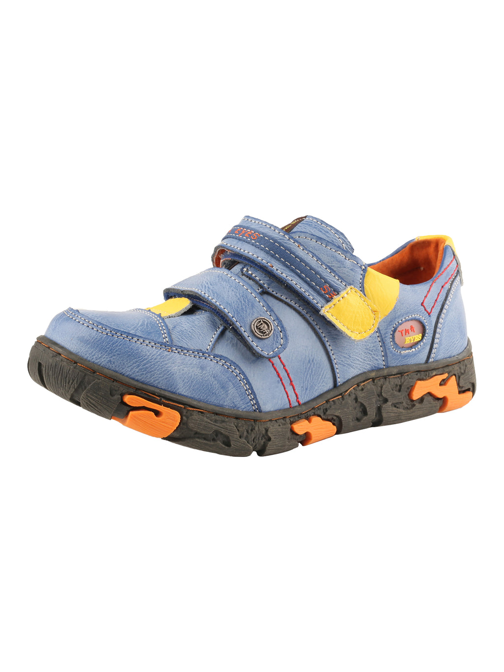 TMA EYES  Women's Walking Leather Shoes Hook and Loop Casual Shoes