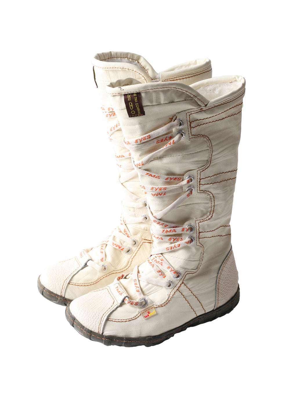 TMA EYES Snake-Embossed Leather and PU Upper Women's Tall Boot