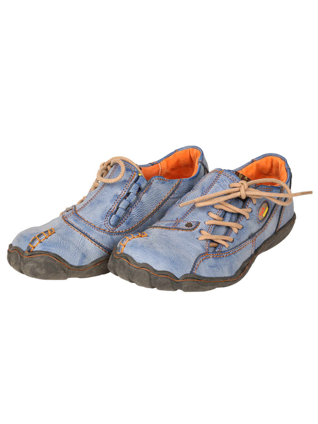 TMA EYES Five Finger Sole Side Lace-up Leather Women Casual Shoes