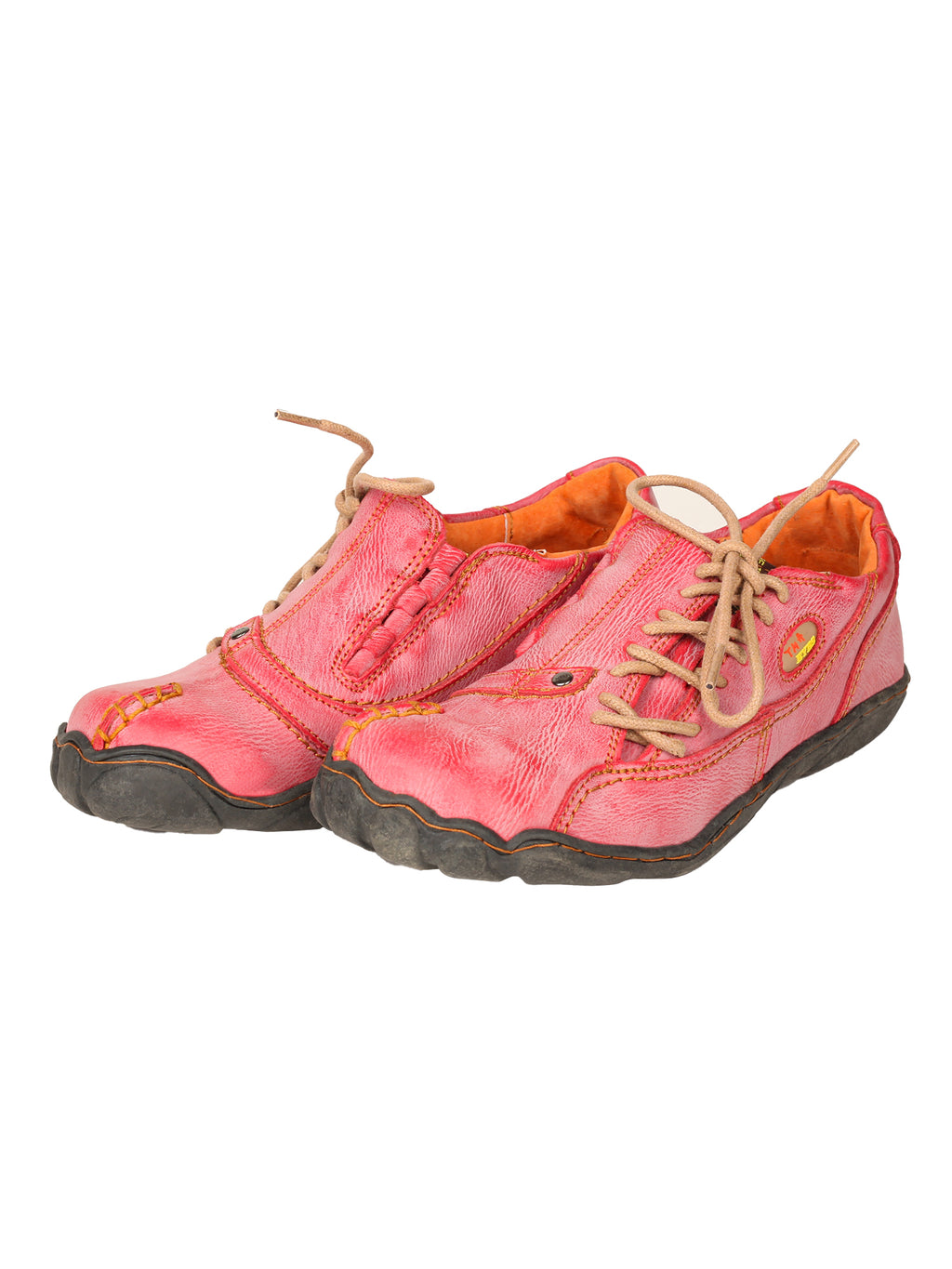 TMA EYES Five Finger Sole Side Lace-up Leather Women Casual Shoes