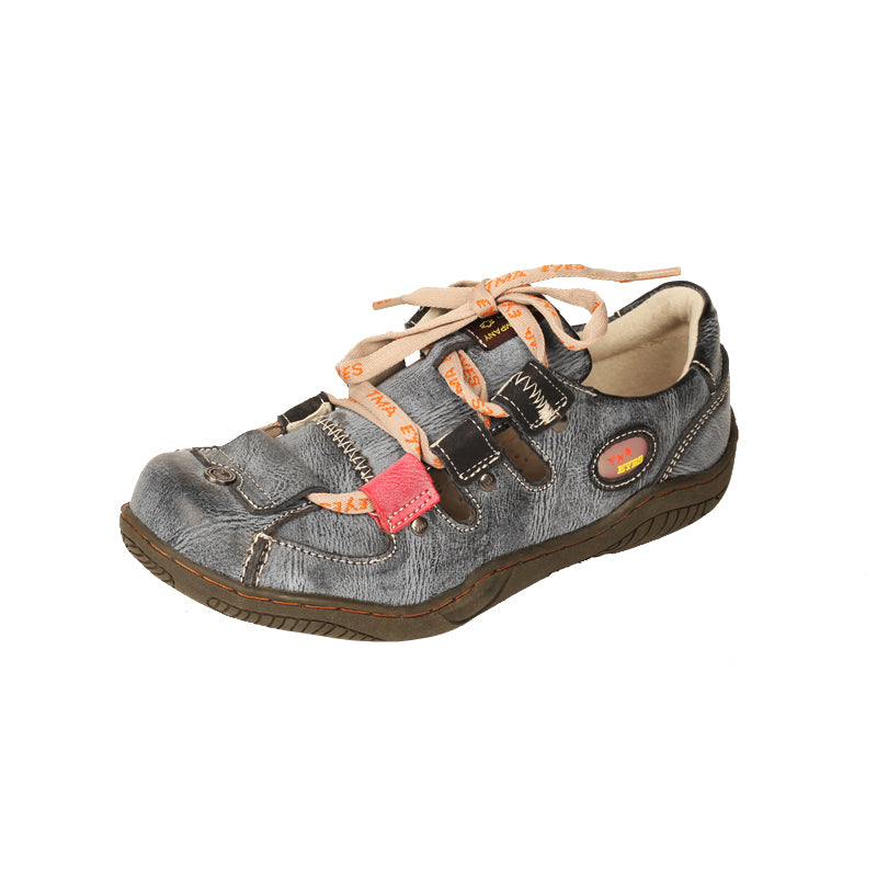 TMA EYES Women's Patchwork Leather Walking Sandal Shoes