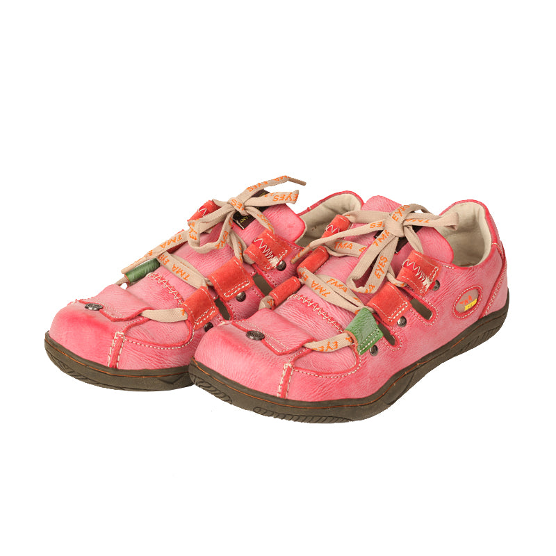 TMA EYES Women's Patchwork Leather Walking Sandal Shoes
