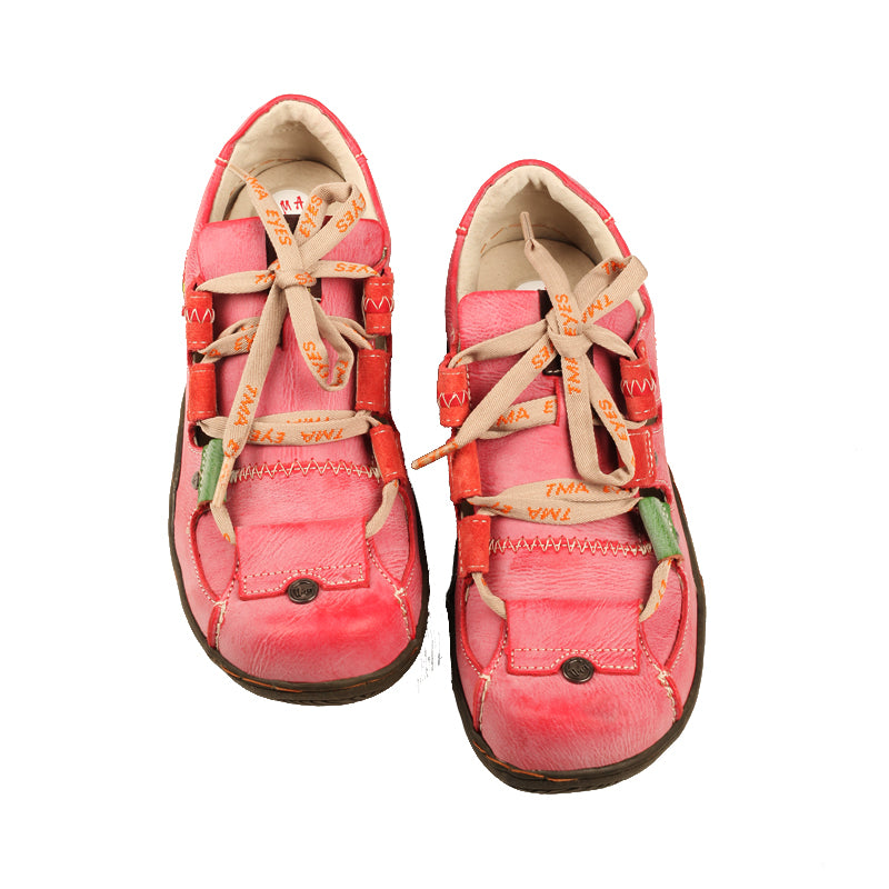 TMA EYES Women's Patchwork Leather Walking Sandal Shoes