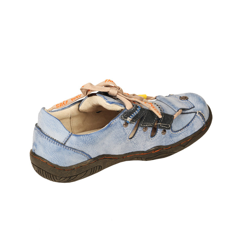 TMA EYES Women's Patchwork Leather Walking Sandal Shoes
