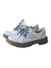 TMA EYES Women's Retro Lace Up Flat Shoes Comfortable Anti Slip Walking Casual Shoes Blue