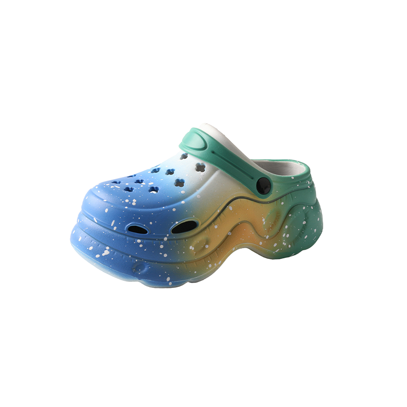 TMA EYES Women's Gradient Color Clogs - Slip-On Platform Graden Clogs with Rotatable Strap Non-Slip & Breathable