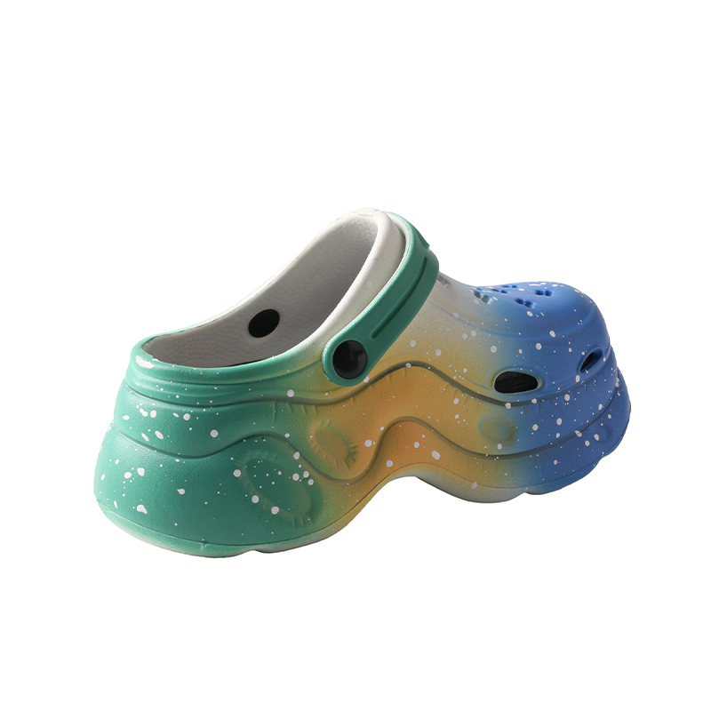 TMA EYES Women's Gradient Color Clogs - Slip-On Platform Graden Clogs with Rotatable Strap Non-Slip & Breathable