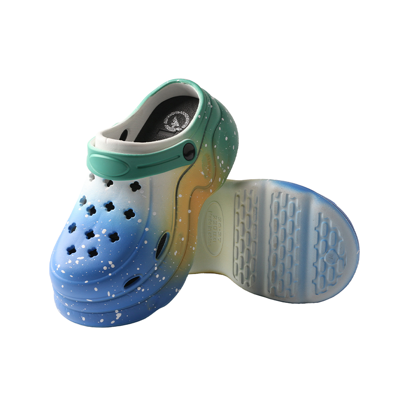 TMA EYES Women's Gradient Color Clogs - Slip-On Platform Graden Clogs with Rotatable Strap Non-Slip & Breathable