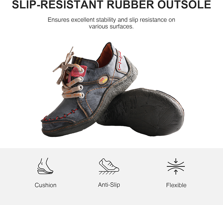 TMA EYES Hand Stitching Leather Women's Sneaker